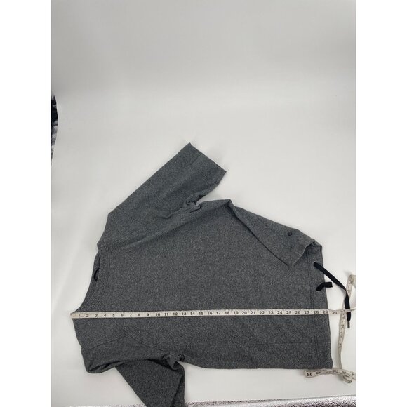 Lululemon Oversized Split Short Sleeve Pullover Grey Sweatshirt Womens Size 4 - Picture 8 of 8